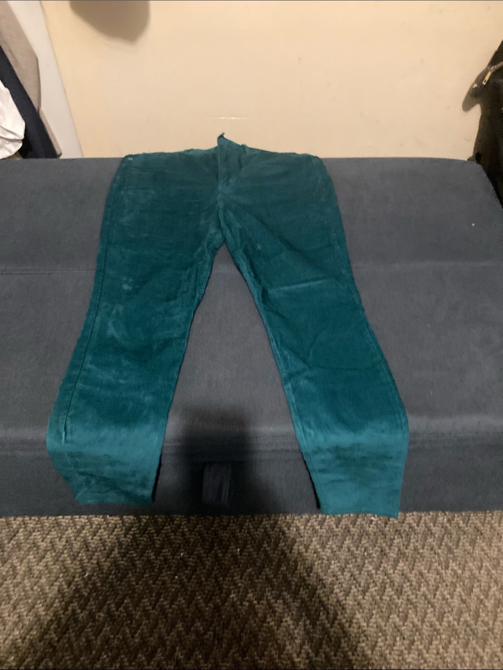 Old Navy Teal Velvet Skinny Pants